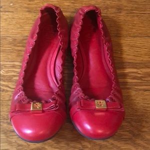 Like new Tory Burch Red Flat